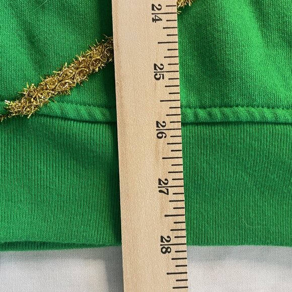 American Rag Unisex L Christmas Tree Hoodie Tinsel Pom Poms Ugly Sweater - Picture 9 of 9